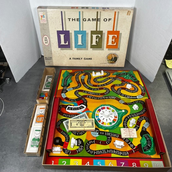 VTG 1960 The Game of Life Board Game Complete Milton Bradley Art Linkletter 4000